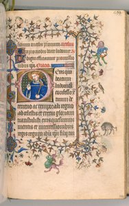 Godziny Karola Szlachetnego, króla Nawarry 1361-1425, fol. 291v, St. Louis, c. 1405. autorstwa Master of the Brussels Initials and Associates