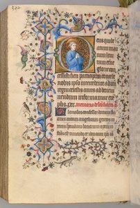Godziny Karola Szlachetnego, króla Nawarry 1361-1425, fol. 291v, Tekst, c. 1405. autorstwa Master of the Brussels Initials and Associates