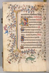 Godziny Karola Szlachetnego, króla Nawarry 1361-1425, fol. 313v, Dziewica z Dzieciątkiem, c. 1405. autorstwa Master of the Brussels Initials and Associates