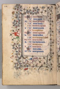 Godziny Karola Szlachetnego, króla Nawarry 1361-1425: fol. 7v, lipiec, ok. godz. 1405. autorstwa Master of the Brussels Initials and Associates