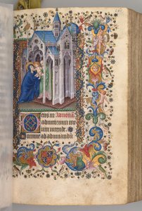 Godziny Karola Szlachetnego, króla Nawarry 1361-1425: fol. 82vr, Prezentacja..., c. 1405.