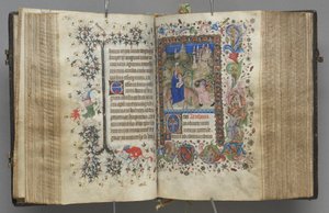 Godziny Karola Szlachetnego, króla Nawarry 1361-1425: fol. 87v, Tekst, c. 1405. autorstwa Master of the Brussels Initials and Associates