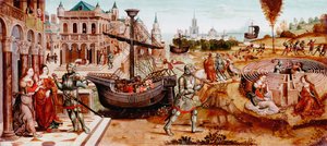 Historia Tezeusza, połowa XV wieku autorstwa Master of the Cassoni