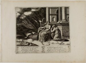 Proserpina daje Psyche pudełko piękna autorstwa Master of the Die