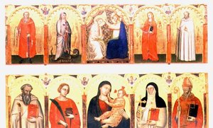 Koronacja Matki Boskiej ze Świętymi (tempera na desce)