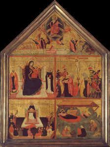Sąd Ostateczny, Dziewica z Dzieciątkiem z Biskupem-Świętym Piotrem Męczennikiem..., ca. 1325.