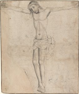 Chrystus na krzyżu [recto] autorstwa Master of the Drapery Studies