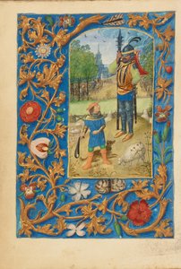 Dawid i Goliat, ok. 1480-85 (tempera i złoto) autorstwa Master of the Dresden Prayer Books
