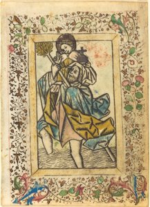 Święty Krzysztof autorstwa Master of the Dutuit Mount of Olives