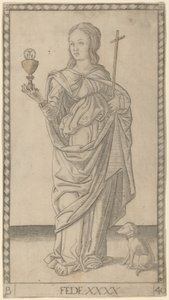 Fede (Wiara) autorstwa Master of the E Series Tarocchi
