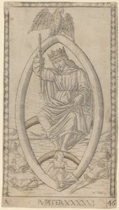 Jowisz (Jowisz) autorstwa Master of the E Series Tarocchi