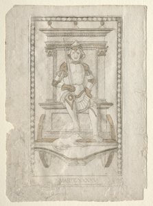 Mars (z Tarocchi, seria A: Firmaments of the Universe, #45) autorstwa Master of the E Series Tarocchi