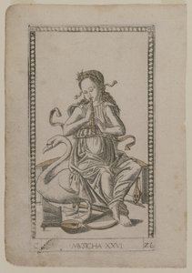 Muzyka z Tarocchi, seria C: Liberal Arts, #26, przed 1467. autorstwa Master of the E Series Tarocchi