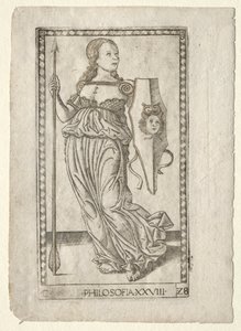 Filozofia (z Tarocchi, seria C: Liberal Arts, #28) autorstwa Master of the E Series Tarocchi