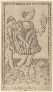Zintilomo (Dżentelmen) autorstwa Master of the E Series Tarocchi