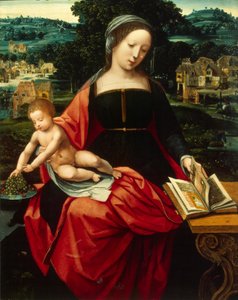Madonna z Dzieciątkiem autorstwa Master of the Female Half Lengths