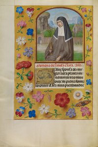 Święta Klara z monstrancją autorstwa Master of the First Prayer Book of Maximilian