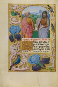 Święci Piotr i Paweł autorstwa Master of the First Prayer Book of Maximilian