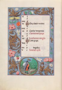 Godziny królowej Izabeli Katolickiej, królowej Hiszpanii: Fol. 12v, listopad, ok. godz. 1500.