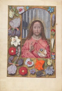 Godziny królowej Izabeli Katolickiej, królowej Hiszpanii: Fol. 14v, Salvator Mundi, c. 1500. autorstwa Master of the First Prayerbook of Maximillian