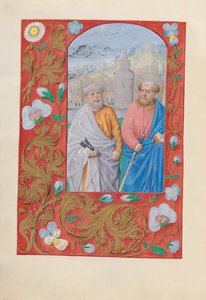 Godziny królowej Izabeli Katolickiej, królowej Hiszpanii: Fol. 173v, Święci Piotr i Paweł, c. 1500.