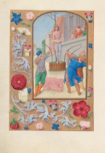 Godzinki królowej Izabeli Katolickiej, królowej Hiszpanii:  Fol. 177v, św. autorstwa Master of the First Prayerbook of Maximillian
