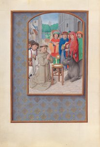 Godziny królowej Izabeli Katolickiej, królowej Hiszpanii: Fol. 187v, św. Antoni Padewski, c. 1500. autorstwa Master of the First Prayerbook of Maximillian
