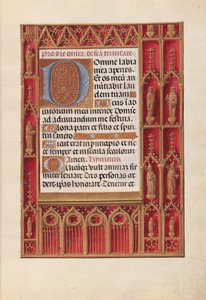 Godziny królowej Izabeli Katolickiej, królowej Hiszpanii: Fol. 18r, ok. 1500. autorstwa Master of the First Prayerbook of Maximillian