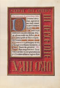 Godziny królowej Izabeli Katolickiej, królowej Hiszpanii: Fol. 38r, ok. 1500. autorstwa Master of the First Prayerbook of Maximillian