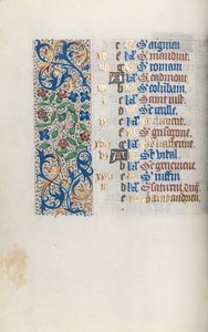 Księga godzin Korzystanie z Rouen: fol. 11v, ok. 1470. autorstwa Master of the Geneva Latini