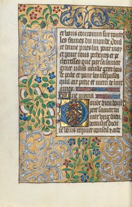 Księga godzin Korzystanie z Rouen: fol. 151v, Opracowana granica listowia, c. 1470. autorstwa Master of the Geneva Latini