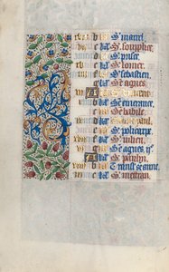 Księga godzin Korzystanie z Rouen: fol. 1v, ok. 1470.
