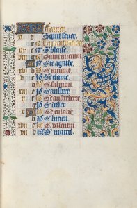 Księga godzin Korzystanie z Rouen: fol. 2r,c. 1470. autorstwa Master of the Geneva Latini