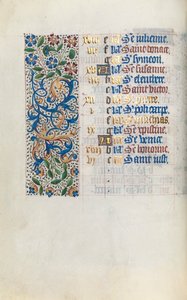 Księga godzin Korzystanie z Rouen: fol. 2v,c. 1470. autorstwa Master of the Geneva Latini