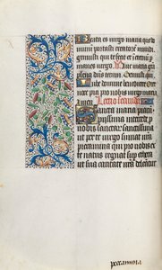 Księga godzin Korzystanie z Rouen: fol. 35v, ok. 1470. autorstwa Master of the Geneva Latini