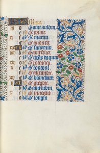 Księga godzin Korzystanie z Rouen: fol. 3r, ok. 1470. autorstwa Master of the Geneva Latini