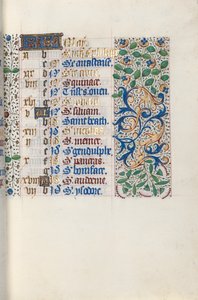 Księga godzin Korzystanie z Rouen: fol. 5r, ok. 1470. autorstwa Master of the Geneva Latini
