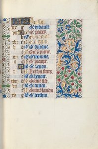 Księga godzin Korzystanie z Rouen: fol. 7r, ok. 1470. autorstwa Master of the Geneva Latini