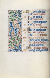 Księga godzin Korzystanie z Rouen: fol. 7v, ok. 1470. autorstwa Master of the Geneva Latini