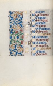 Księga godzin Korzystanie z Rouen: fol. 8v, ok. 1470. autorstwa Master of the Geneva Latini