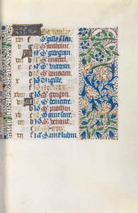 Księga godzin Korzystanie z Rouen: fol. 9r, ok. 1470. autorstwa Master of the Geneva Latini