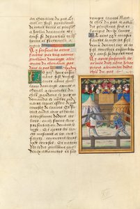 Jacques de Lalaing walczący z Esquire Jean Pitois podczas przekazania broni Fontanny Łez autorstwa Master of the Getty Lalaing