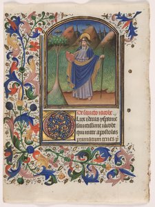 Kartka z Księgi Godzin: Św. 1440-1450. autorstwa Master of the Gold Scrolls