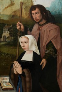 Fragment prawego panelu Matki Boskiej z Dzieciątkiem ze św. Katarzyną i św. Barbarą, ok. 1520-25 (olej na desce)