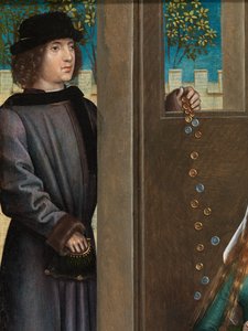 Fragment Miłosierdzia św. Mikołaja z Ołtarza św. Mikołaja, ok. 1486-93 (olej na desce)