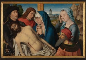 Lament (olej na desce) autorstwa Master of The Legend of St. Lucy