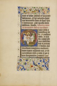Inicjał O: Człowiek smutku autorstwa Master of the Llangattock Hours