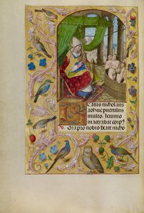 Święty Mikołaj ratujący trzech młodzieńców z wanny autorstwa Master of the Lübeck Bible