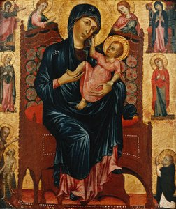 Madonna i Chrystus na tronie ze świętymi