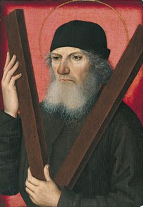 Portret mężczyzny jako św. Andrzeja autorstwa Master of the Magdalen Legend